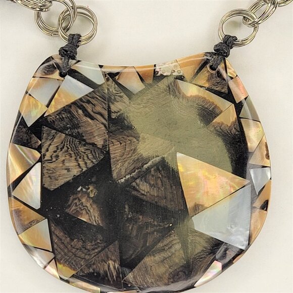 Large Fashion Pendant Necklace with Earrings Set - Picture 2 of 13